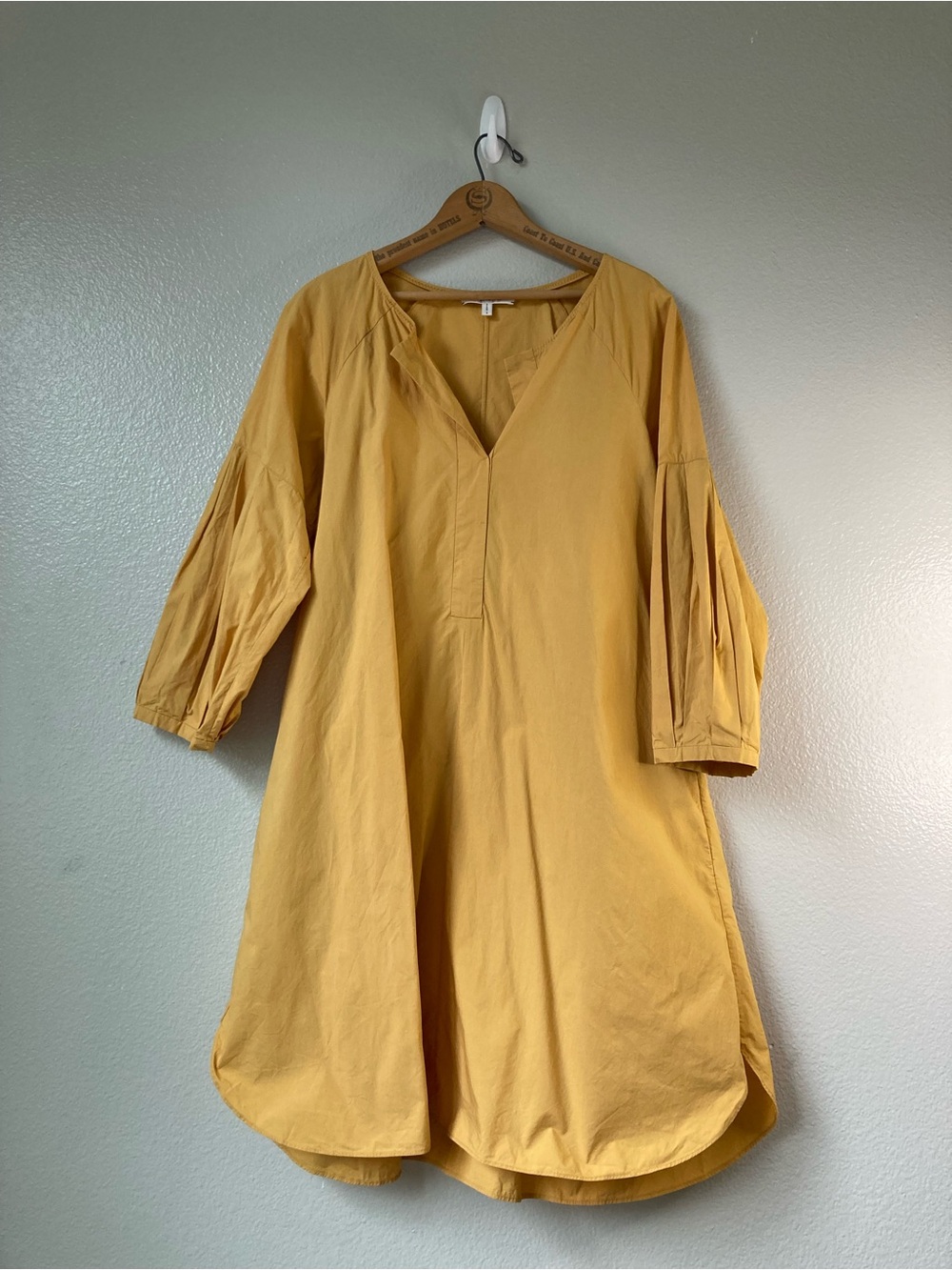Dorothee Schumacher Papertouch Ease Honey Yellow Dress Lagenlook Resortwear S 2